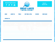 Tablet Screenshot of greatlakespoolandspa.com